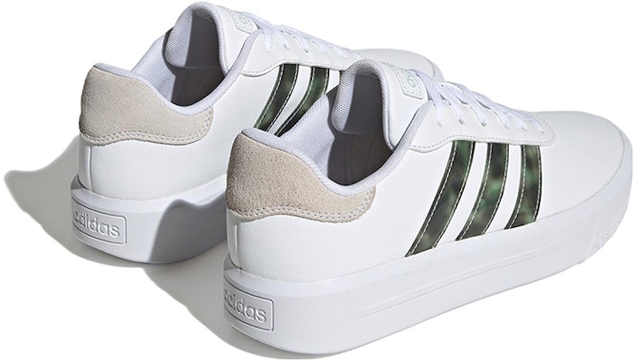 (Women) adidas Court Platform 'White Linen Green' HP9434 Shop (Women) adidas Court Platform 'White Linen Green' HP9434
