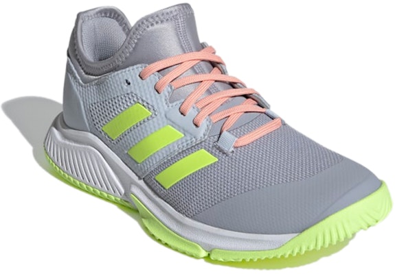 (Women) adidas Court Team Bounce Indoor 'Gray Yellow White' FX1803 Lookbook (Women) adidas Court Team Bounce Indoor 'Gray Yellow White' FX1803