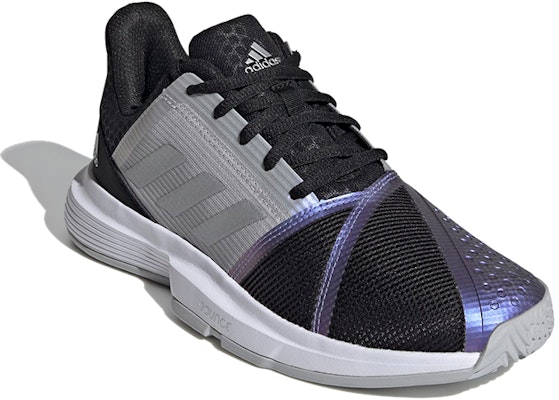 (Women) adidas CourtJam Bounce 'Black Silver Metallic' FX1525 Lookbook (Women) adidas CourtJam Bounce 'Black Silver Metallic' FX1525