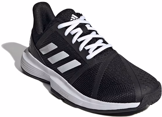 (Women) adidas Courtjam Bounce 'Black White' EG1139 Lookbook (Women) adidas Courtjam Bounce 'Black White' EG1139
