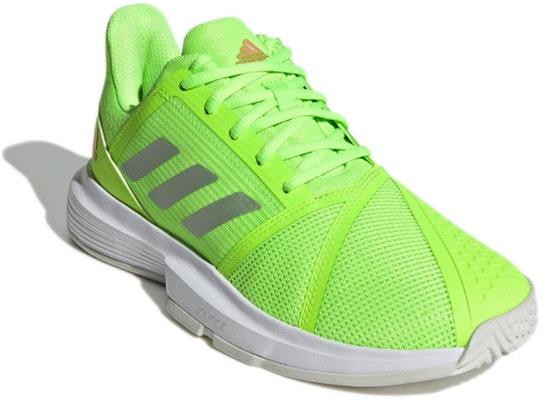 (Women) adidas Courtjam Bounce 'Green Silver' H69194 Lookbook (Women) adidas Courtjam Bounce 'Green Silver' H69194