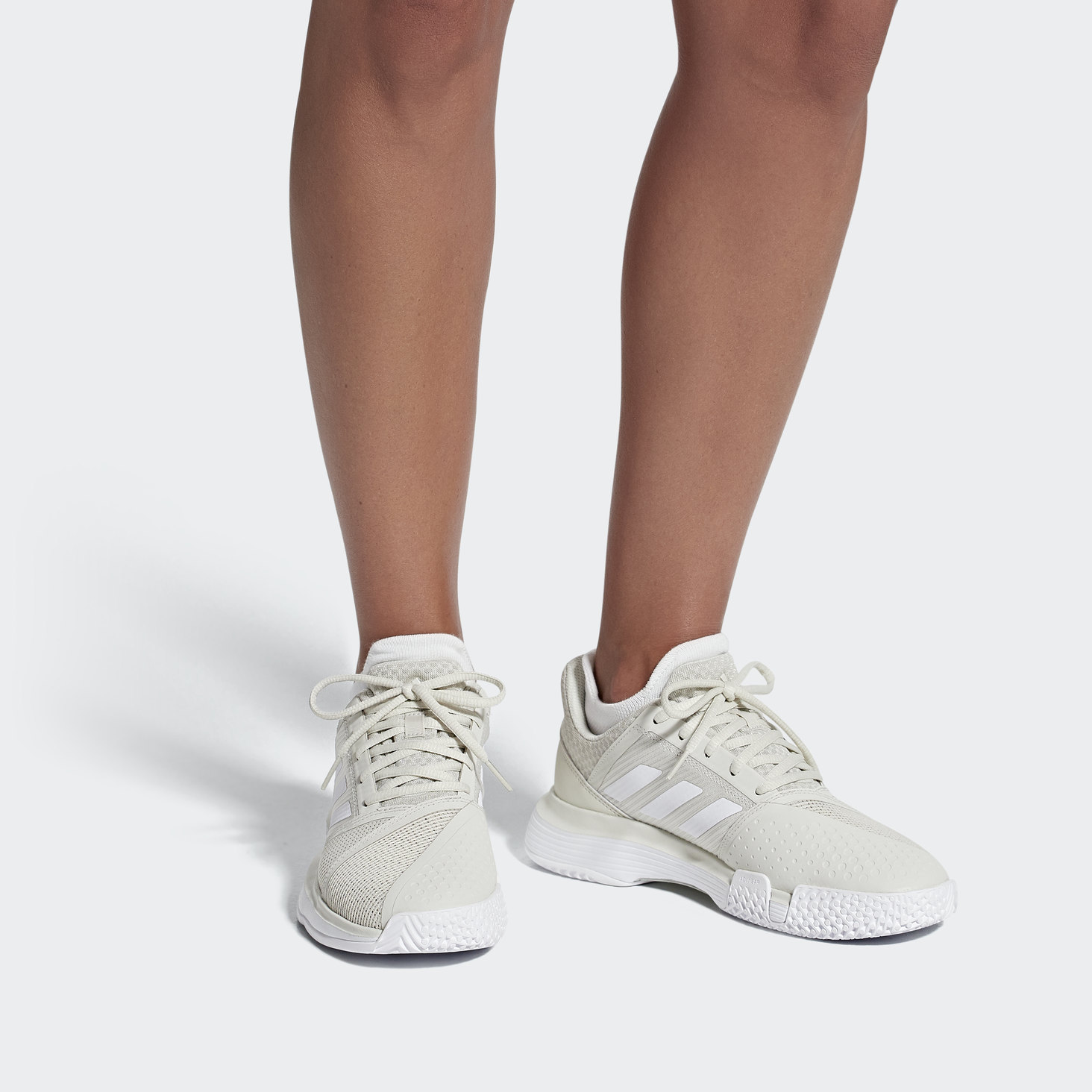 (W) adidas CourtJam Bounce 'Raw White' 圖 7