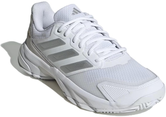 (Women) adidas CourtJam Control 3 'White Silver Metallic' ID2457 Lookbook (Women) adidas CourtJam Control 3 'White Silver Metallic' ID2457