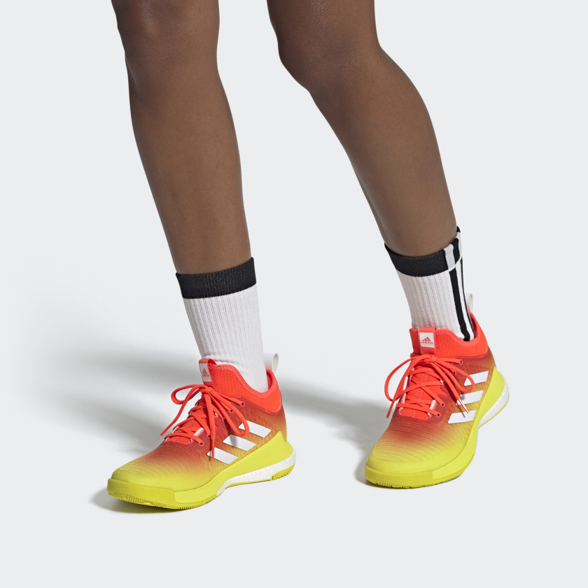 Sizing (W) adidas Crazyflight Mid ''Rouge Solaire Jaune Acide'' H04964