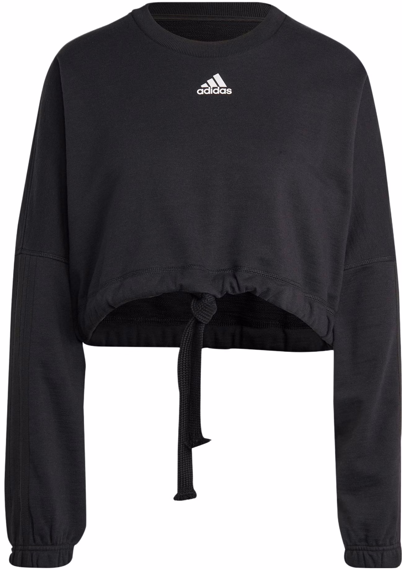 women-adidas-cropped-sweatshirt-with-solid-logo-print-black-ic-6624