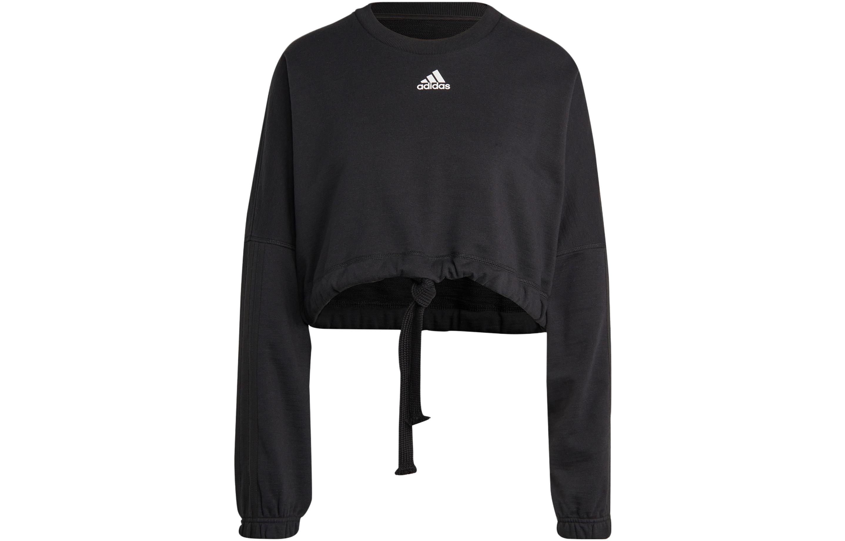 Order (W) adidas Baju Sweatshirt Pendek Logo Cetak - Hitam IC6624
