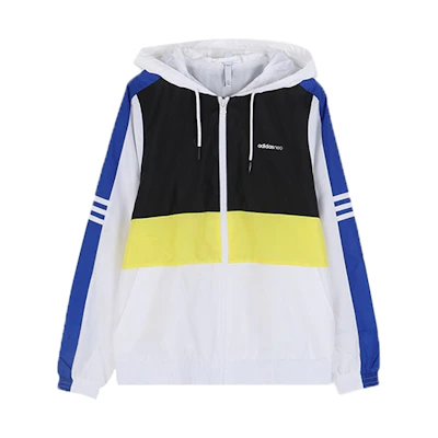 (Women) adidas CS CB WB 2 Hoodie Jacket White/Lemon Yellow FK9955
