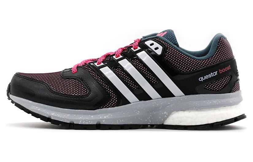 (Women) adidas Cushioning Running Shoes Low-Top Black Pink S31667