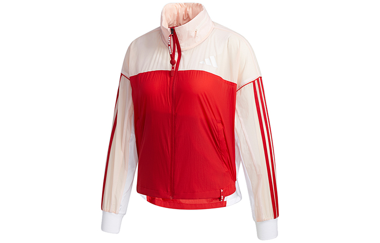 (Women) adidas CVA WB Retro Colorblock Track Jacket Red Pink Mix GF0130