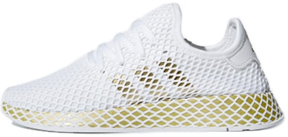 (Women) adidas Deerupt Runner 'White Gold Metallic' CG6087 (Women) adidas Deerupt Runner 'White Gold Metallic' CG6087