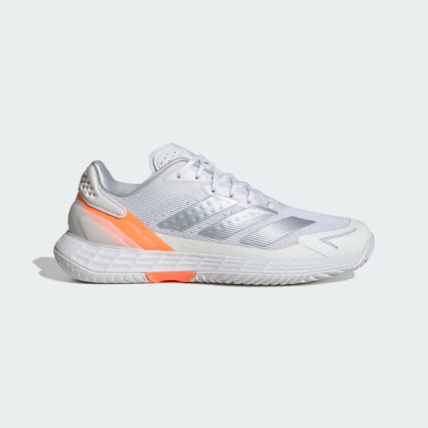 (Women) Adidas Defiant Speed 2 Tennis Shoes Cloud White/Halo Blue/Beam Orange JR1785