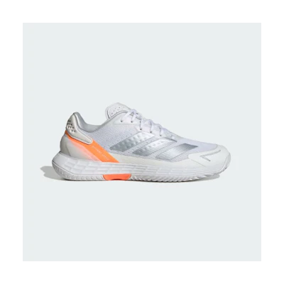 (W) Adidas Defiant Speed 2 Tennis Shoes Cloud White/Halo Blue/Beam Orange