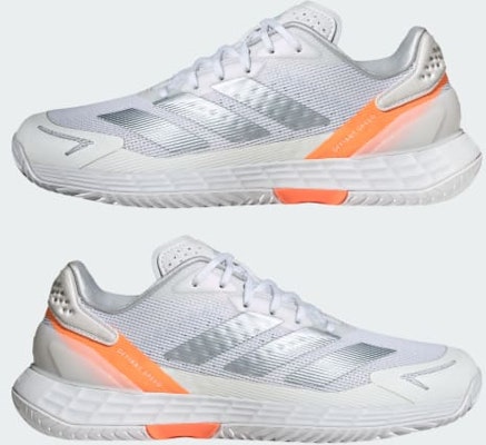 (W) アディダス ディファイアント スピード 2 テニスシューズ クラウドホワイト/ハローブルー/ビームオレンジ JR1785 Sizing (W) アディダス ディファイアント スピード 2 テニスシューズ クラウドホワイト/ハローブルー/ビームオレンジ JR1785