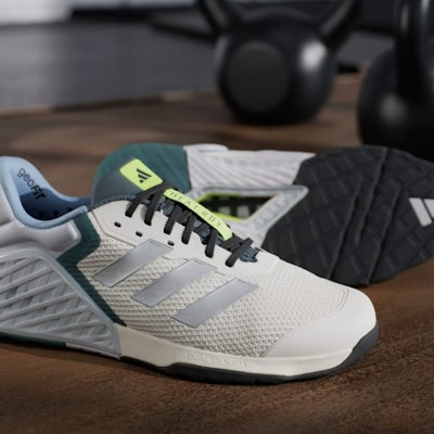 Adidas Dropset 3 Training Shoes Chalk White/Silver Metallic/Preloved Teal JR1762 3