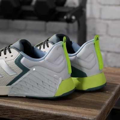 Adidas Dropset 3 Training Shoes Chalk White/Silver Metallic/Preloved Teal JR1762 2
