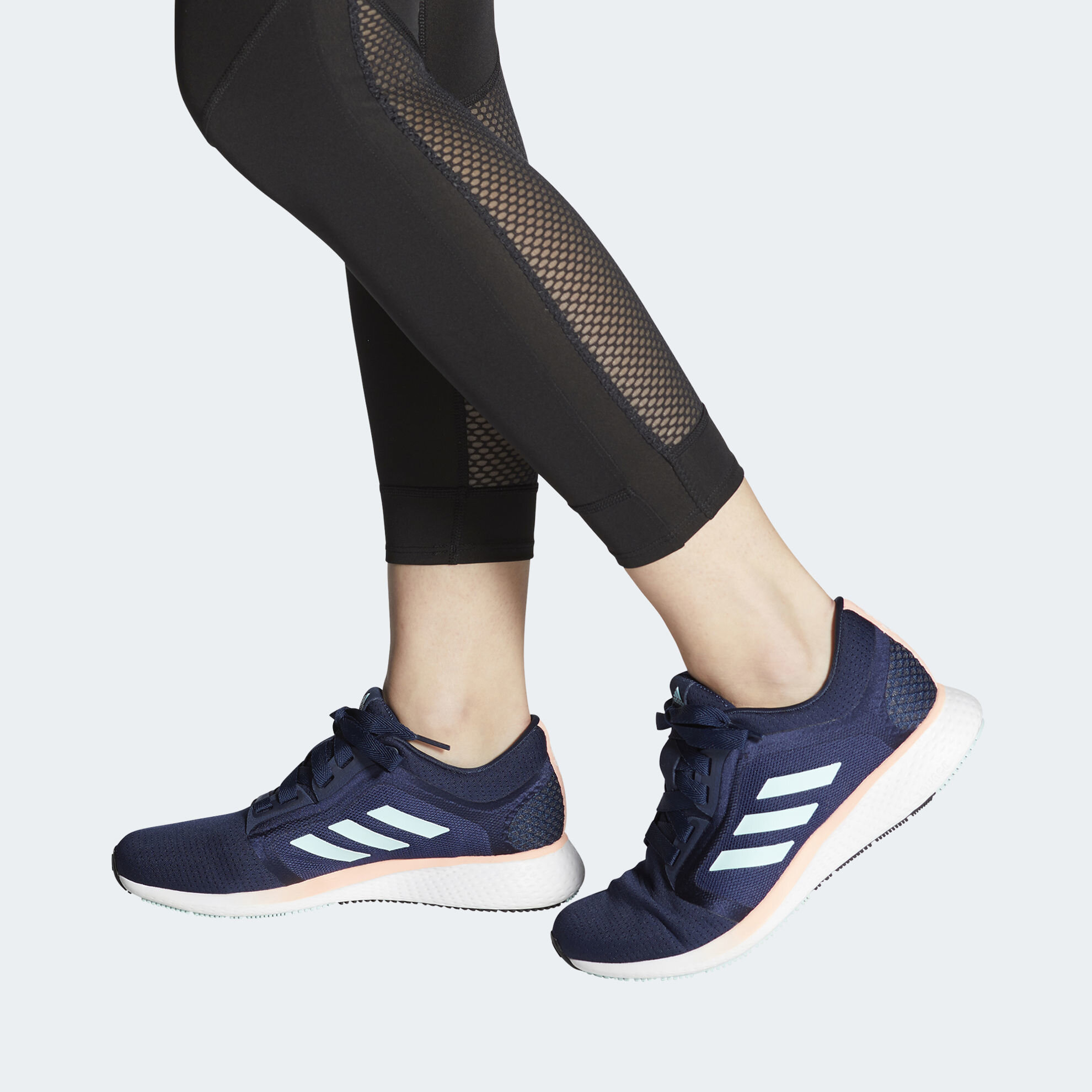 Sizing adidas Edge Lux 4 低筒耐磨跑步鞋 女款 藍色