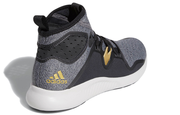 Shop (W) 아디다스 에지바운스 미드 "블랙 골드 메탈릭" B96335
