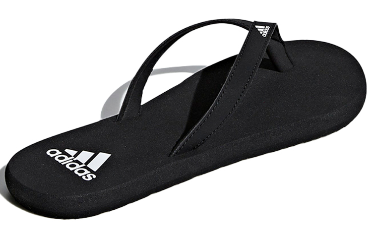 Shop adidas Eezay 翻轉拖鞋 防滑耐磨 女款 黑色