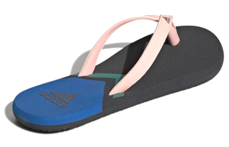 Shop adidas Eezay 翻轉人字拖 女款 黑粉藍 拖鞋