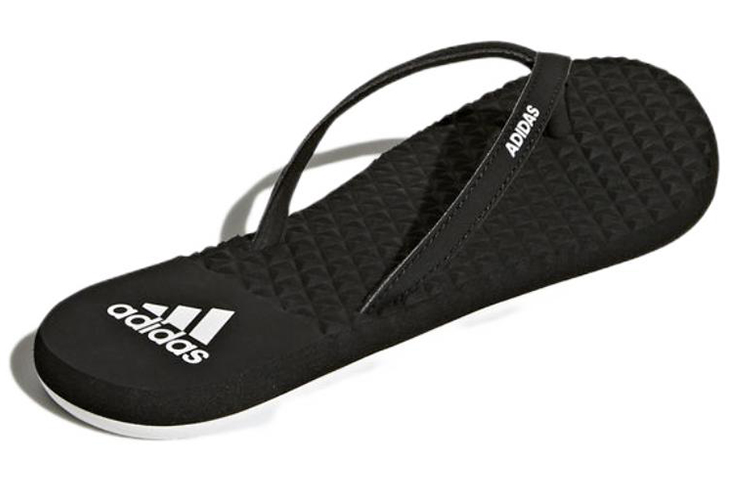 Shop adidas Eezay 軟底拖鞋 休閒運動 女款 黑色