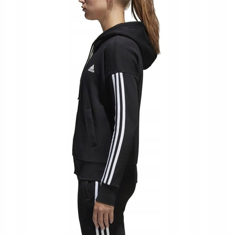 (Women) adidas ESS 3-Stripes Training Running Hoodie Jacket - Black S97059 圖 6