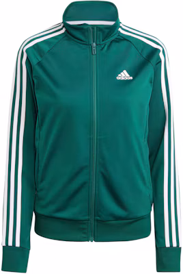 (Women) adidas ESSENTIALS Primegreen Retro Track Jacket Forest Green 3-Stripes Design IM2821 Buy (Women) adidas ESSENTIALS Primegreen Retro Track Jacket Forest Green 3-Stripes Design IM2821