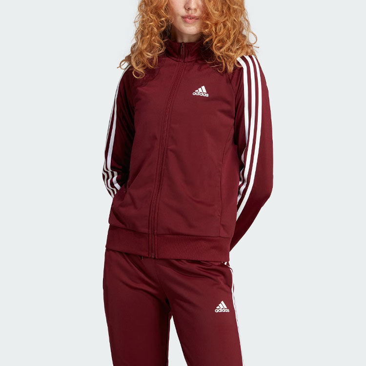 (Women) adidas ESSENTIALS Primegreen Track Jacket - Maroon Colorblock Design IM2827 圖 3