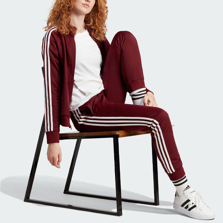 (Women) adidas ESSENTIALS Primegreen Track Jacket - Maroon Colorblock Design IM2827 圖 5