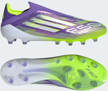 women-adidas-f50-elite-laceless-ag-soccer-cleats-purple-rush-cloud-white-lucid-lemon-jr-5364