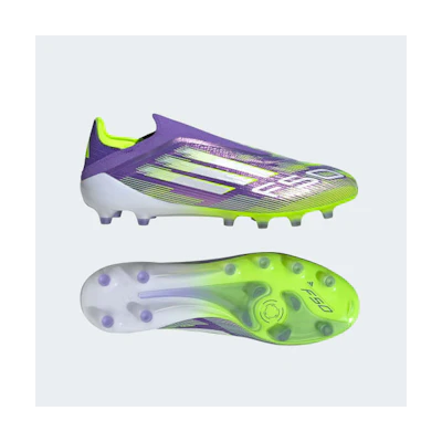 Adidas F50 Elite Laceless AG Soccer Cleats Purple Rush/Cloud White/Lucid Lemon