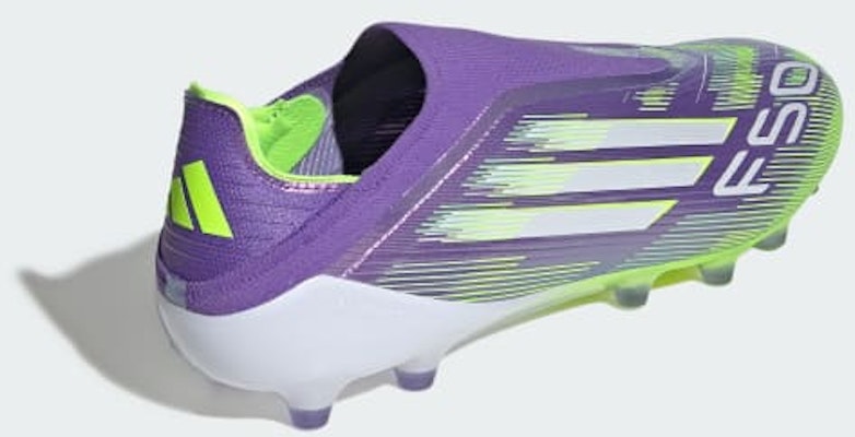 Adidas F50 Elite Laceless AG Soccer Cleats Purple Rush/Cloud White/Lucid Lemon JR5364 Details for Adidas F50 Elite Laceless AG Soccer Cleats Purple Rush/Cloud White/Lucid Lemon JR5364