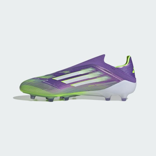 Sizing Adidas F50 Elite Laceless AG Soccer Cleats Purple Rush/Cloud White/Lucid Lemon JR5364