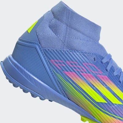(Women) Adidas F50 League Mid TF Soccer Shoes Blue Fusion/Lucid Lemon/Lucid Pink IH3865 Cheap (Women) Adidas F50 League Mid TF Soccer Shoes Blue Fusion/Lucid Lemon/Lucid Pink IH3865