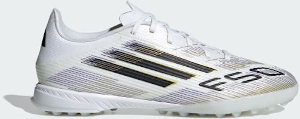 (Women) Adidas F50 League Turf Football Shoes Cloud White/Core Black/Gold Metallic JH7726 Order (Women) Adidas F50 League Turf Football Shoes Cloud White/Core Black/Gold Metallic JH7726