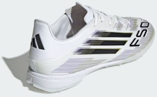 (W) Adidas F50 League Turf Kasut Bola Putih/Hitam/Emas JH7726 Details for (W) Adidas F50 League Turf Kasut Bola Putih/Hitam/Emas JH7726