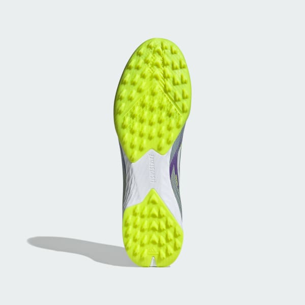 Shop (W) Adidas F50 Pro Laceless Sepatu Bola Turf Ungu/Putih/Lemon JR9330