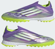 Cheap (W) Adidas F50 Pro 無鞋帶足球鞋 紫疾風/雲白/清醒檸檬 JR9330