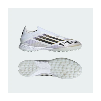 (W) Adidas F50 Pro LL Turf Soccer Shoes Cloud White/Core Black/Gold Metallic