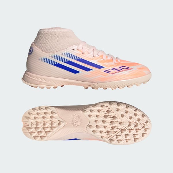 Buy (W) Botas Adidas F50 Spark Fusion Club TF Naranja Bliss/Azul Lúcido/Casi Azul JR4523
