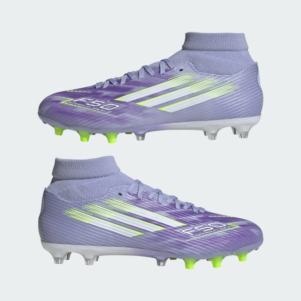 Cheap (W) Adidas F50 Spark Fusion League FG/AG Sepatu Bola Ungu/Lemon/Lilac JI0012