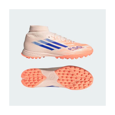 (W) Adidas F50 Spark Fusion League Turf Boots Bliss Orange/Lucid Blue/Beam Orange
