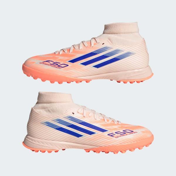 Cheap (W) Adidas F50 Spark Fusion League 人造草地足球鞋 橘/藍/光橘 JI0015