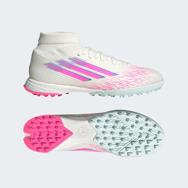 (Women) Adidas F50 Spark Fusion League Turf Soccer Boots Cloud White/Lucid Pink/Cloud White JR6926