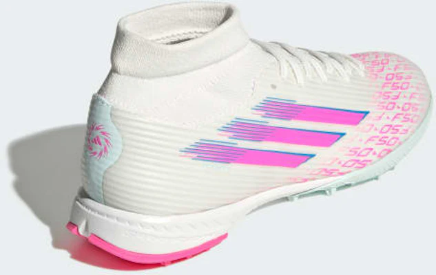 (W) Adidas F50 Spark Fusion League Scarpe Calcio Turf Bianche/Rosa Lucido/Bianche JR6926 Sizing (W) Adidas F50 Spark Fusion League Scarpe Calcio Turf Bianche/Rosa Lucido/Bianche JR6926