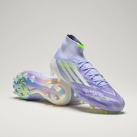 (Women) Adidas F50 SparkFusion Elite Mid FG/AG Football Cleats Violet Tone/Lucid Lemon/Purple Rush JH7648 (Women) Adidas F50 SparkFusion Elite Mid FG/AG Football Cleats Violet Tone/Lucid Lemon/Purple Rush JH7648