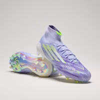 (Women) Adidas F50 SparkFusion Elite Mid FG/AG Football Cleats Violet Tone/Lucid Lemon/Purple Rush JH7648 (Women) Adidas F50 SparkFusion Elite Mid FG/AG Football Cleats Violet Tone/Lucid Lemon/Purple Rush JH7648
