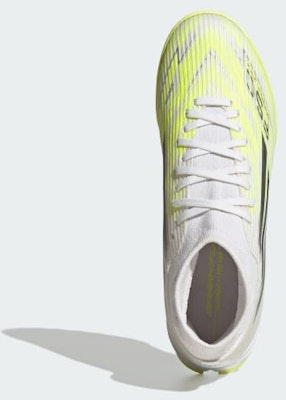 (W) Adidas F50 SPARKFUSION League Sepatu Sepakbola Putih/Metalik/Hi-Res Kuning. JR9004 Lookbook (W) Adidas F50 SPARKFUSION League Sepatu Sepakbola Putih/Metalik/Hi-Res Kuning. JR9004