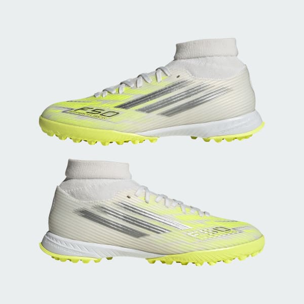 Cheap (W) Adidas F50 SPARKFUSION League Sepatu Sepakbola Putih/Metalik/Hi-Res Kuning. JR9004
