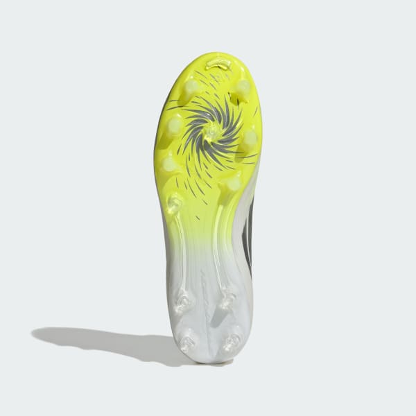 Shop (W) Adidas F50 Sparkfusion League Sepatu Bola FG/AG Putih/Iron Metallic/Hi-Res Kuning JP8350