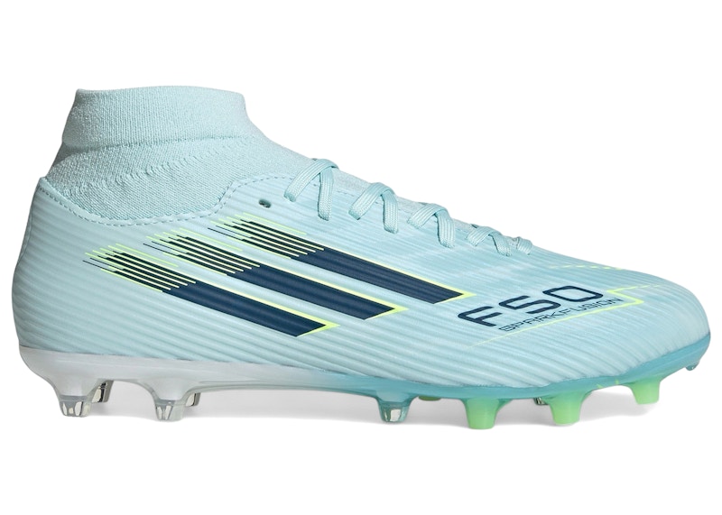 (Women) adidas F50 Sparkfusion League Mid FG AG 'Almost Blue Dusky Petrol Hi-Res Yellow' JR8998